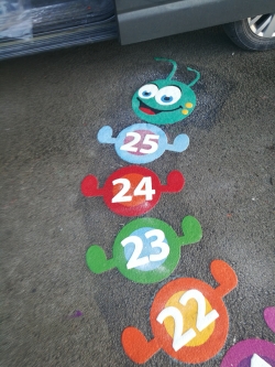 Playground Markings Counting Caterpillar