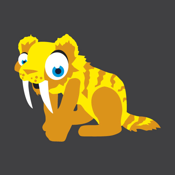 Sabre Tooth Tiger 1m x 1m