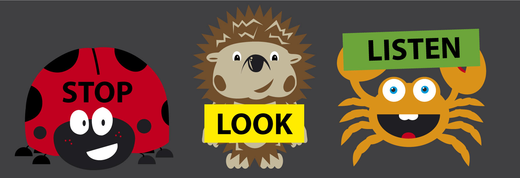 Stop Look Listen Characters 2.6m