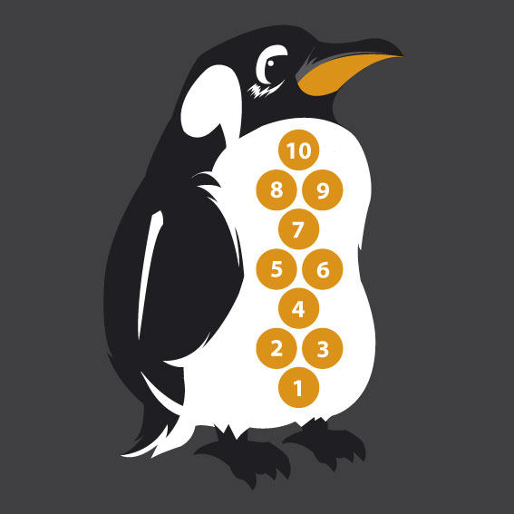 Penguin Hopscotch 3.5m x 1.5m