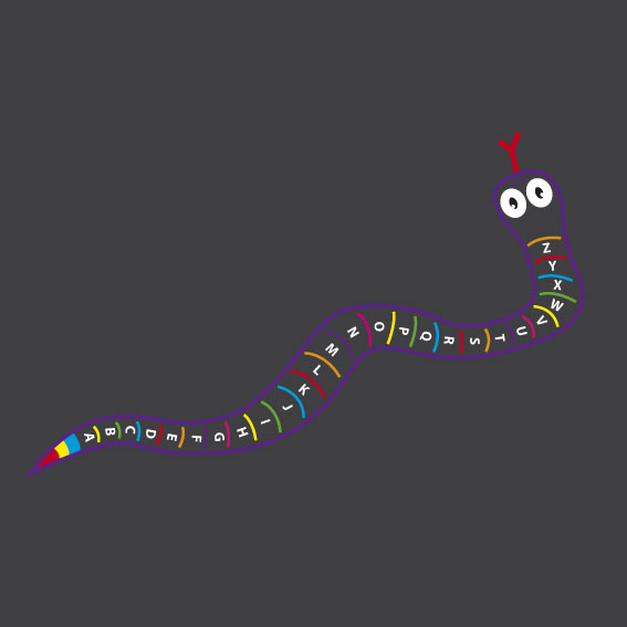 A-Z Snake Outline Uppercase 10m x 4m