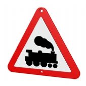 Level Crossing No Barrier Street Sign