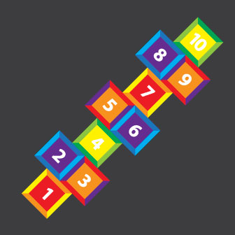 NEW Classic Hopscotch-2   2.8m x 0.8m   
