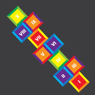 NEW Roman Numerals Hopscotch  2.8m x 0.8m