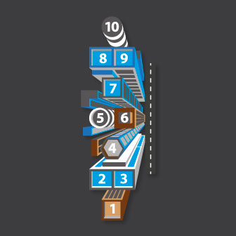 NEW 3D Skyscraper Hopscotch  4m x 1.5m
