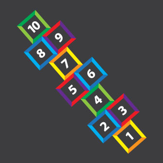 NEW Hopscotch Outline  3.5m x 1m