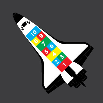 NEW Space Shuttle Hopscotch 4.5m x 2m