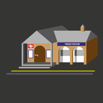 NEW Train Station 1m