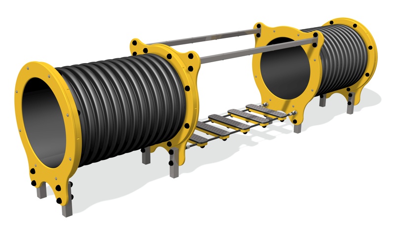 Ribbed Tunnel Balance Bridge