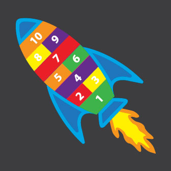 Rocket Hopscotch 3.5m x 1.7m