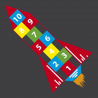 Rocket Hopscotch 1-10    2.4m x 1.2m