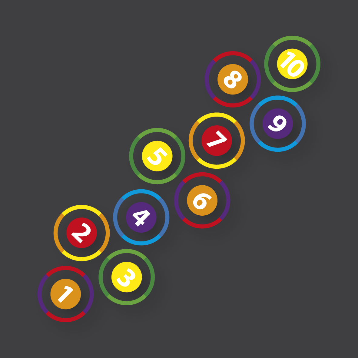 Circular Hopscotch 2019  3.5m x 1m