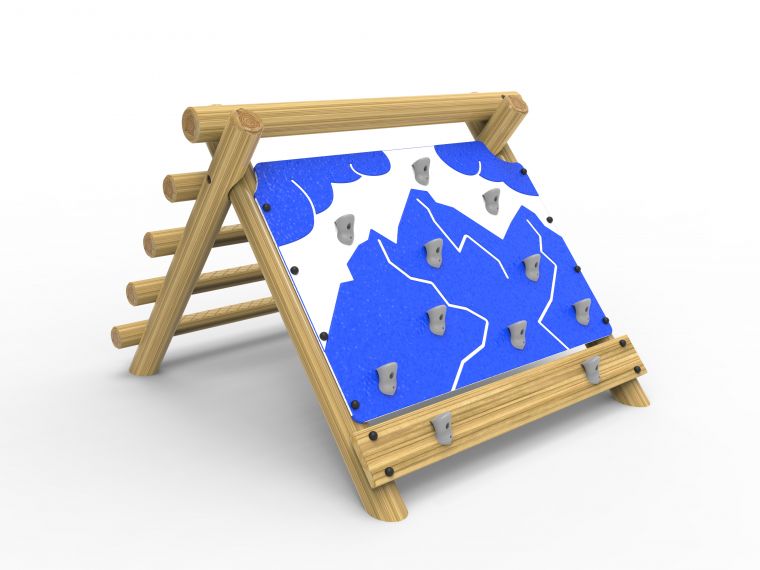 Premium-A- Frame Rock Wall & Log Climber - Small