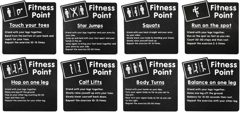 Exercise Station Panel (set of 8)